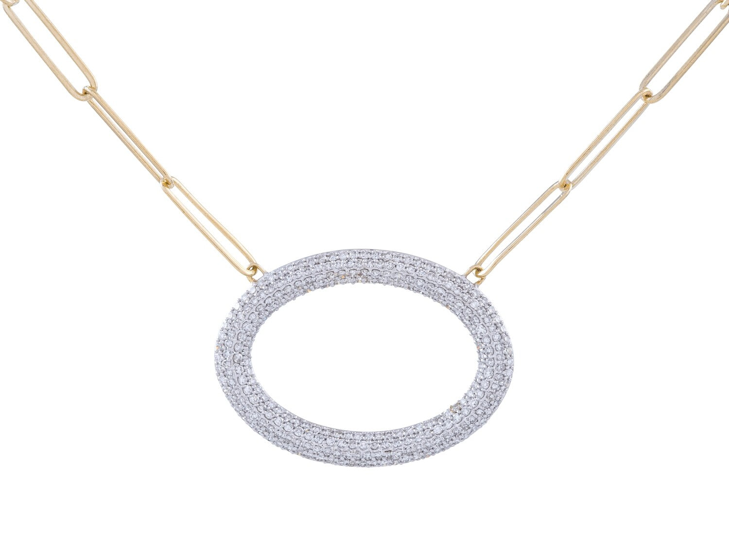 Diamond Necklace - 14 KT Yellow Gold