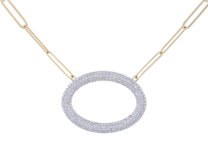 Diamond Necklace - 14 KT Yellow Gold