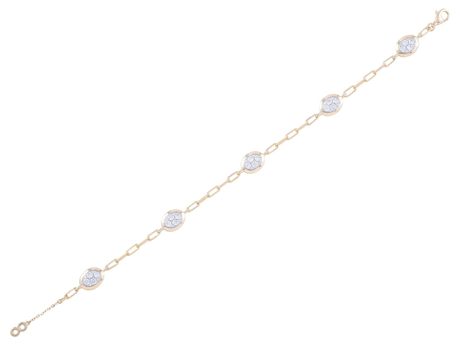 Diamond Bracelet - 14 KT Yellow Gold