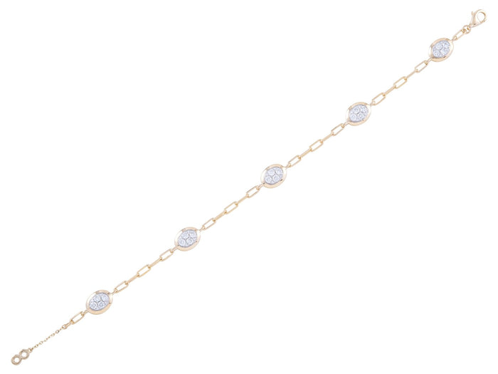 Diamond Bracelet - 14 KT Yellow Gold
