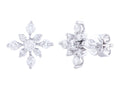 Diamond Earrings - 14 KT White Gold
