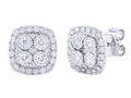 Diamond Earrings - 14 KT White Gold