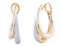 Diamond Earrings - 14 KT Yellow Gold