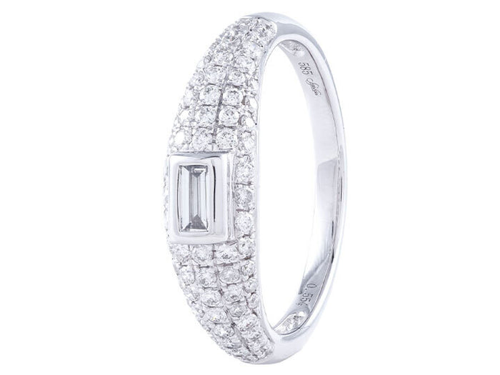 Diamond Ring - 14 KT White Gold