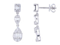 Diamond Earrings - 14 KT White Gold