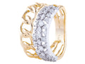 Diamond Ring - 14 KT White & Yellow Gold