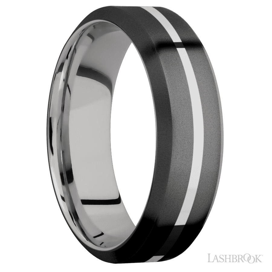 Zirconium 7mm Bead/Bead Wedding Band