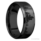Zirconium 8mm Satin/Polish Wedding Band