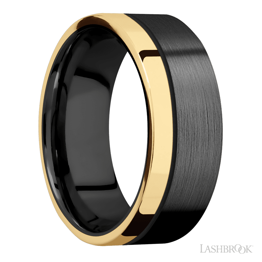 Zirconium 8mm Satin Wedding Band