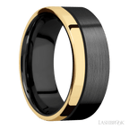 Zirconium 8mm Satin Wedding Band