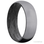 7 mm wide Domed Tantalum band featuring a Forged Carbon Fiber sleeve.