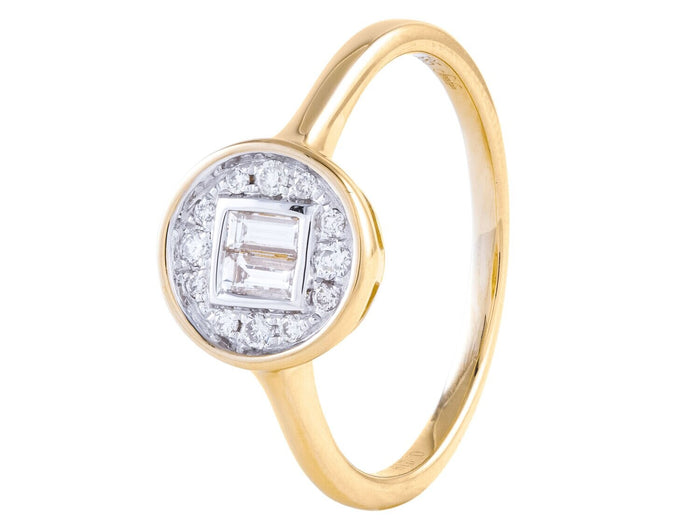 Diamond Ring - 14 KT Yellow Gold
