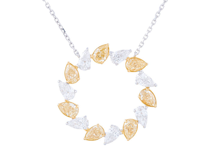 Diamond Necklace - 18 KT White Gold