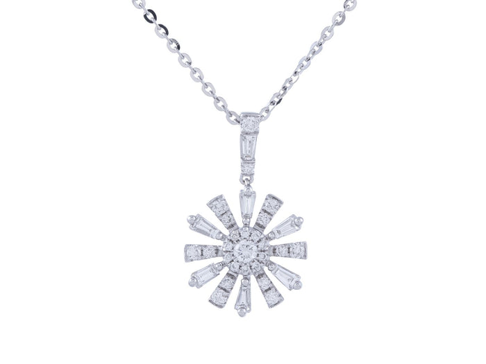 Diamond Necklace - 14 KT White Gold