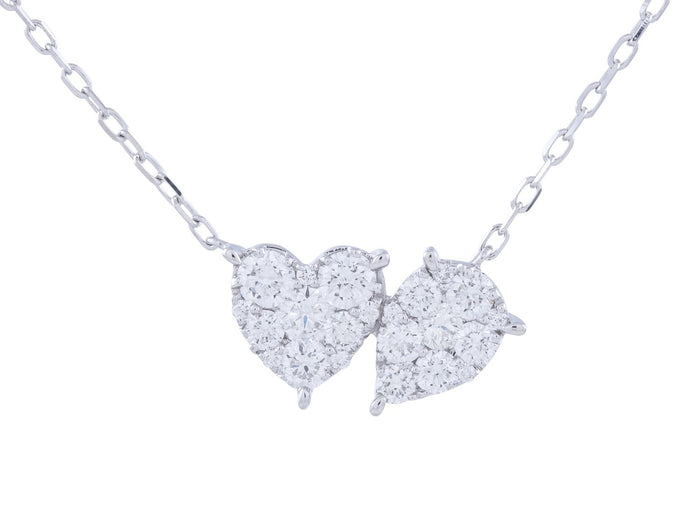 Diamond Necklace - 14 KT White Gold