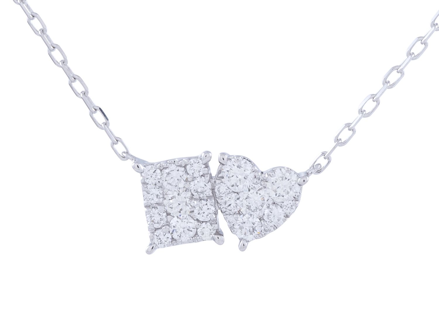 Diamond Necklace - 14 KT White Gold
