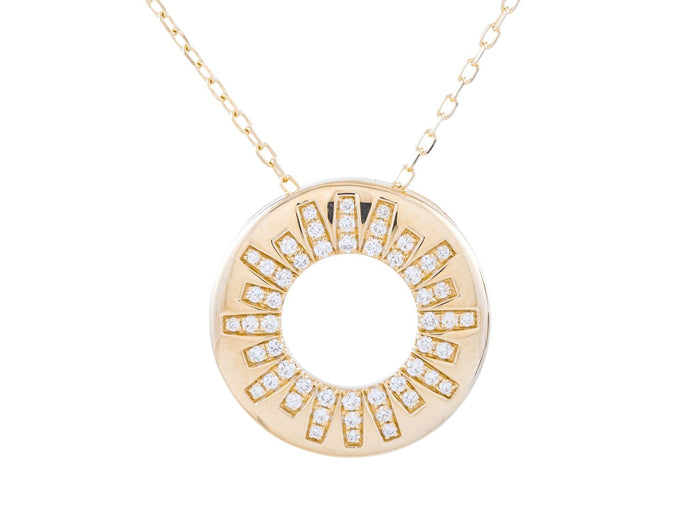 Diamond Necklace - 14 KT Yellow Gold