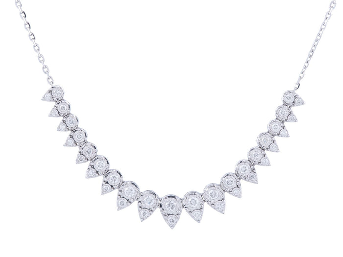 Diamond Necklace - 14 KT White Gold