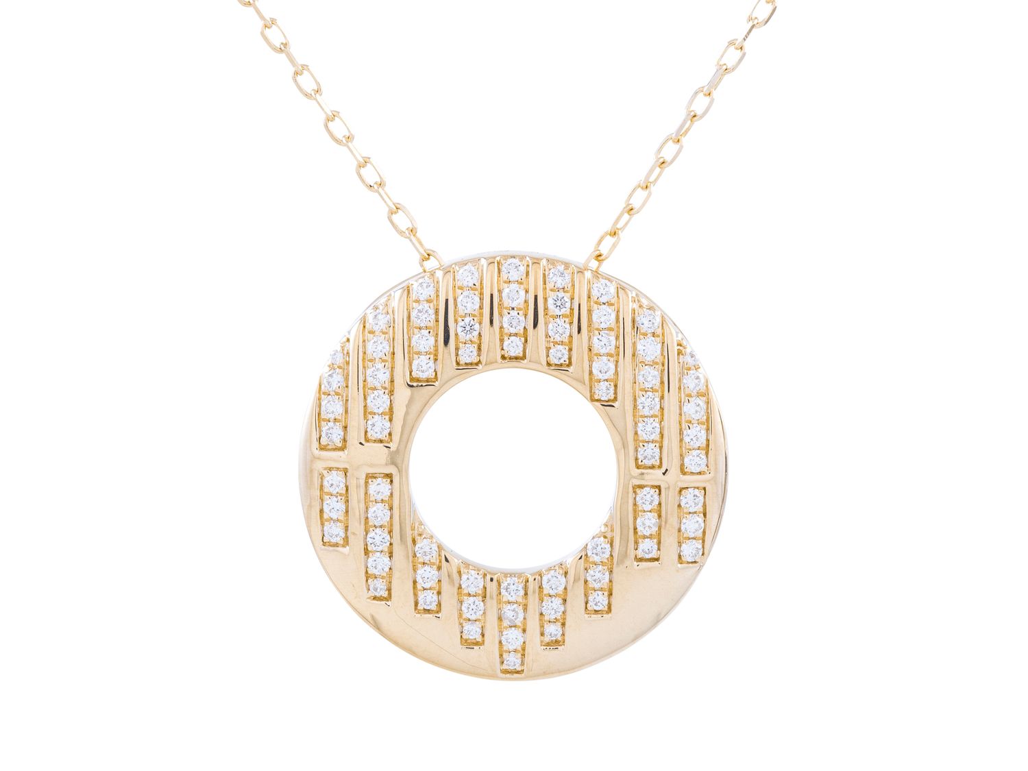 Diamond Necklace - 14 KT Yellow Gold
