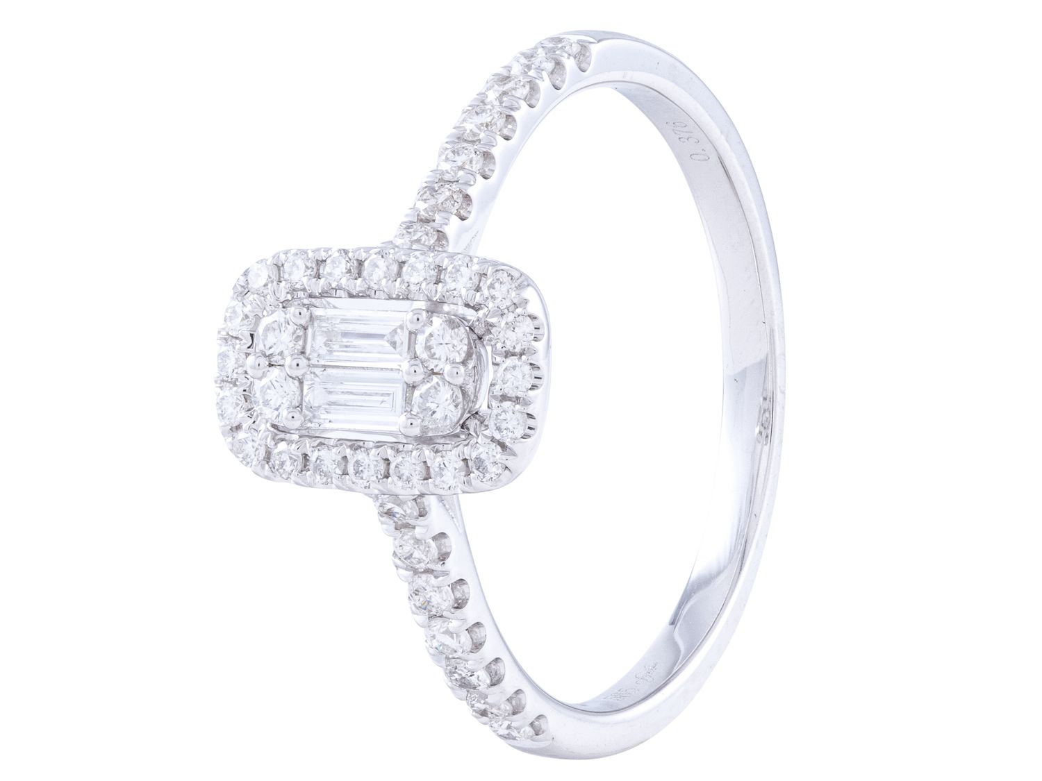 Diamond Ring - 14 KT White Gold