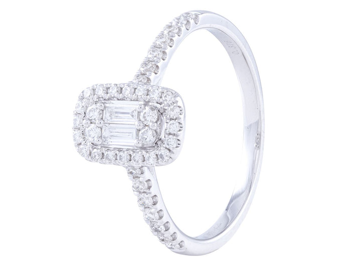 Diamond Ring - 14 KT White Gold