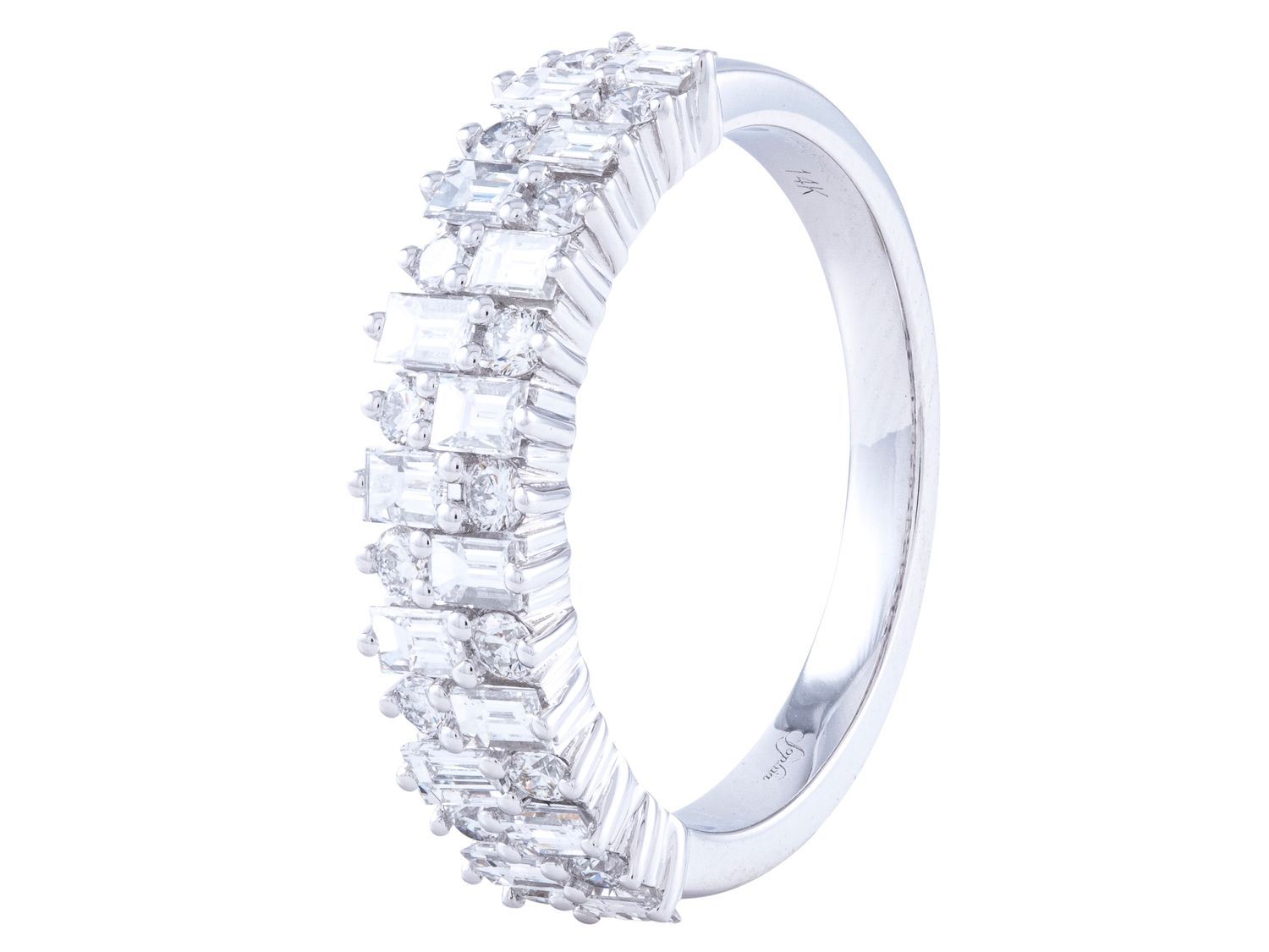Diamond Band - 14 KT White Gold