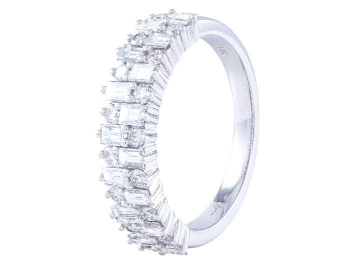 Diamond Band - 14 KT White Gold