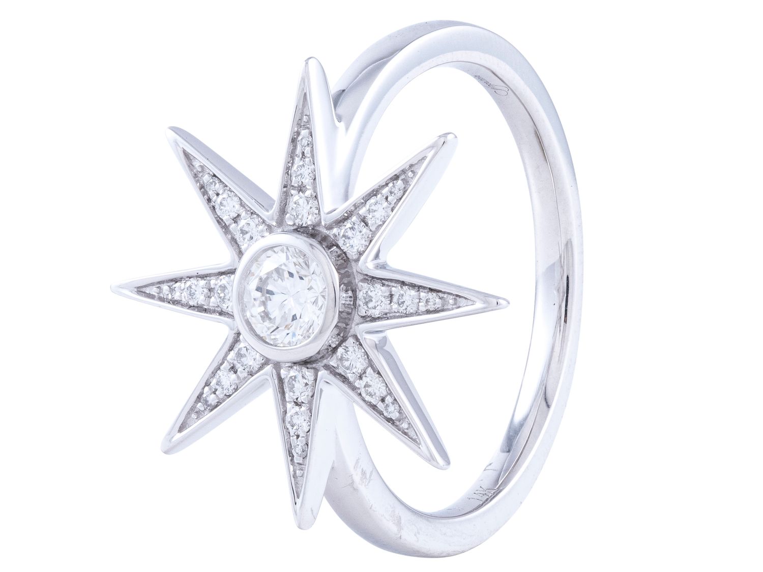 Diamond Ring - 14 KT White Gold