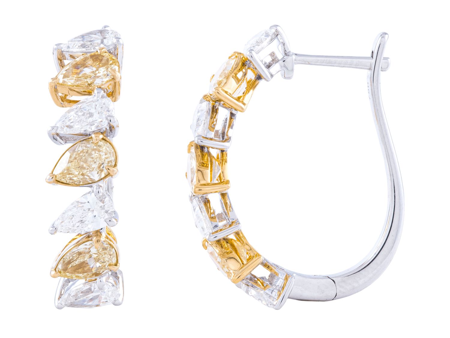 Diamond Earrings - 18 KT White Gold