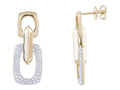 Diamond Earrings - 14 KT Yellow Gold