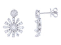 Diamond Earrings - 14 KT White Gold
