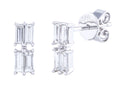 Diamond Earrings - 14 KT White Gold