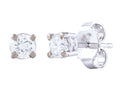 Diamond Earrings - 14 KT White Gold