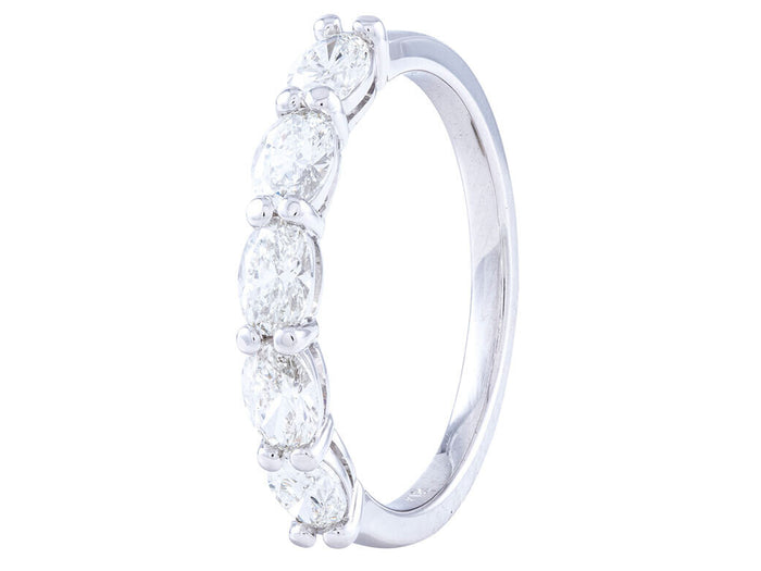 Diamond Band - 18 KT White Gold
