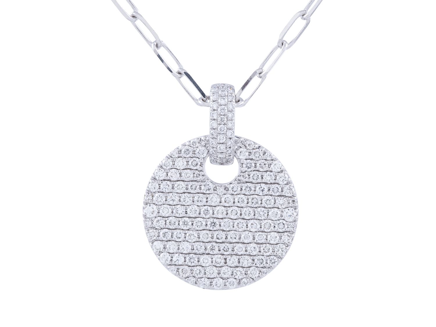 Diamond Necklace - 14 KT White Gold