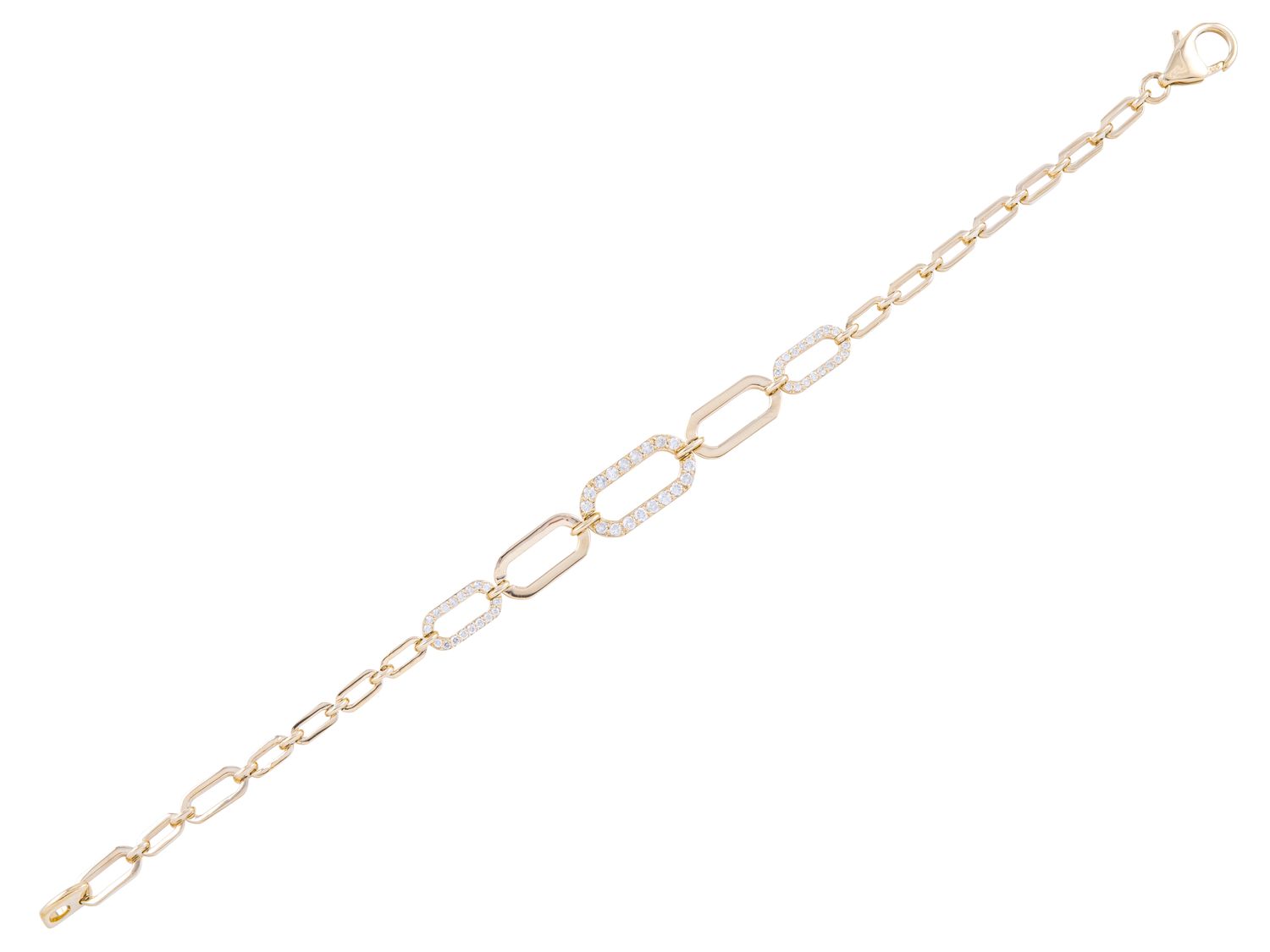 Diamond Bracelet - 14 KT Yellow Gold