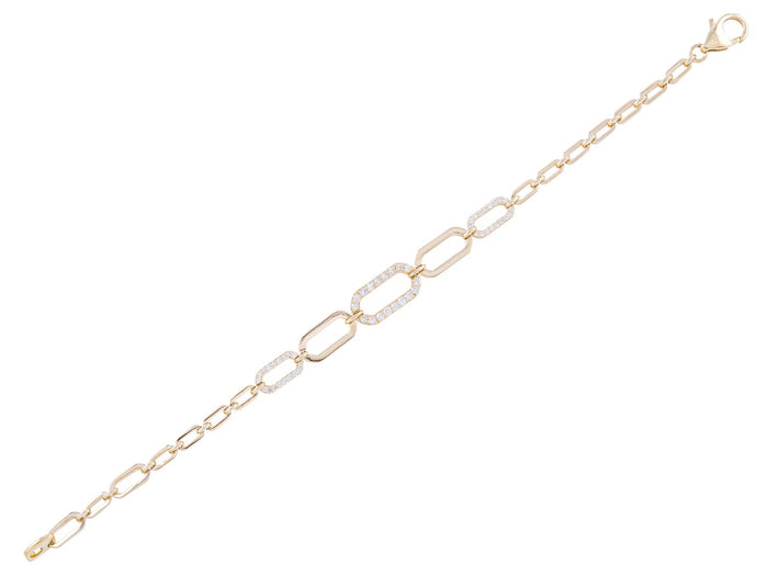 Diamond Bracelet - 14 KT Yellow Gold