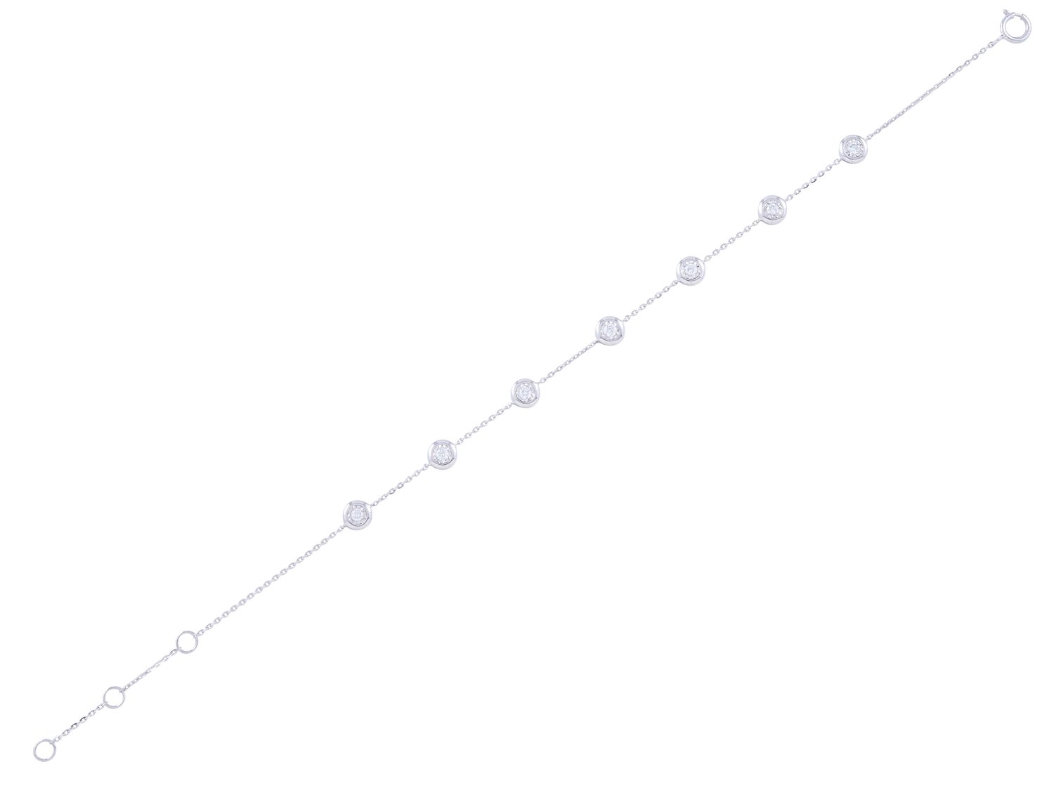 Diamond Bracelet - 14 KT White Gold