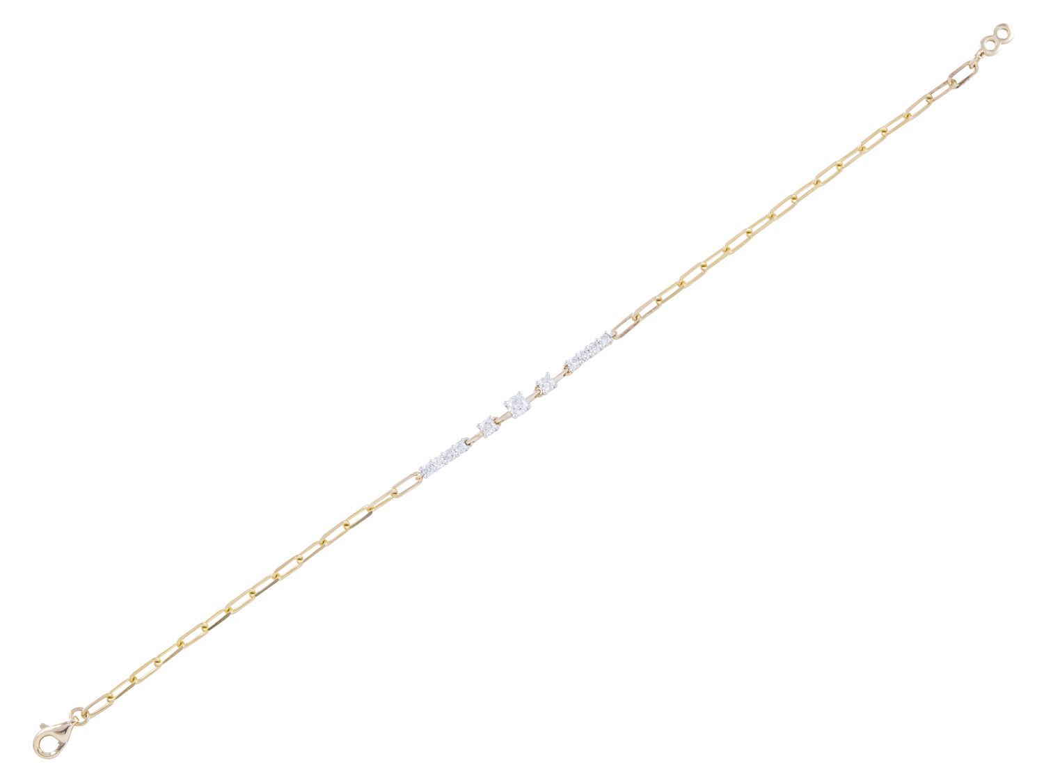Diamond Bracelet - 14 KT Yellow Gold