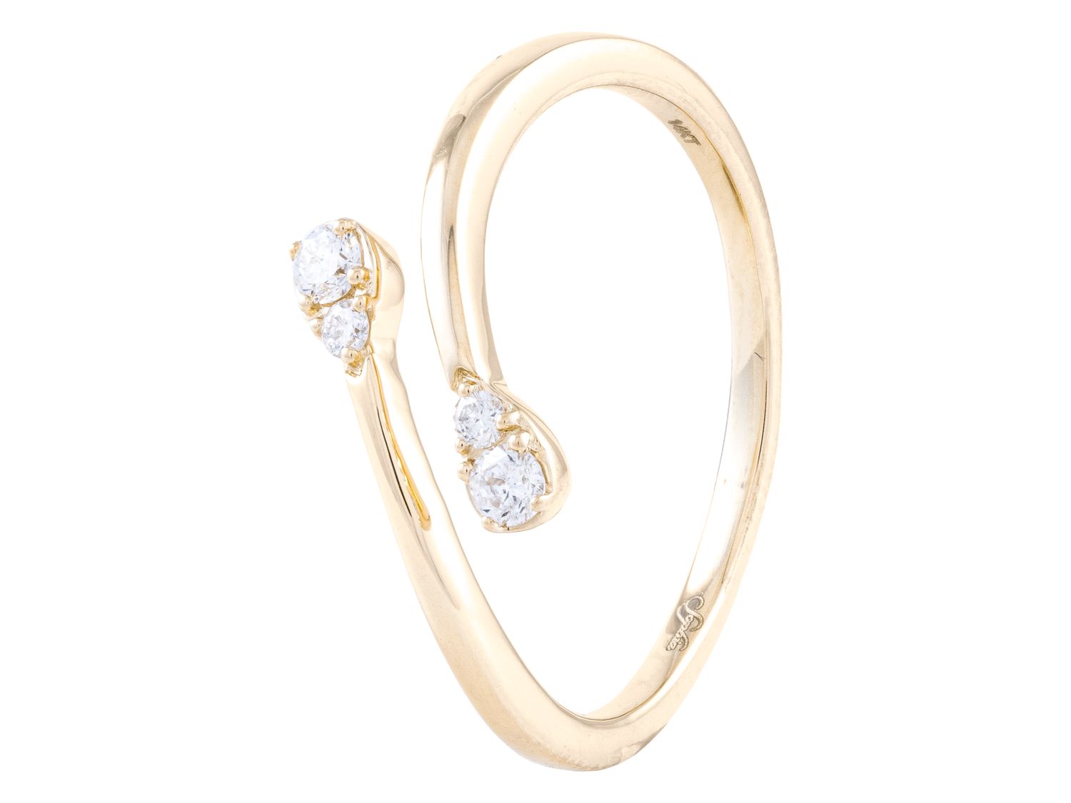 Diamond Ring - 14 KT Yellow Gold