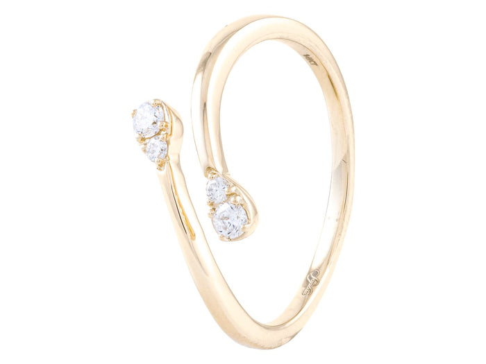 Diamond Ring - 14 KT Yellow Gold