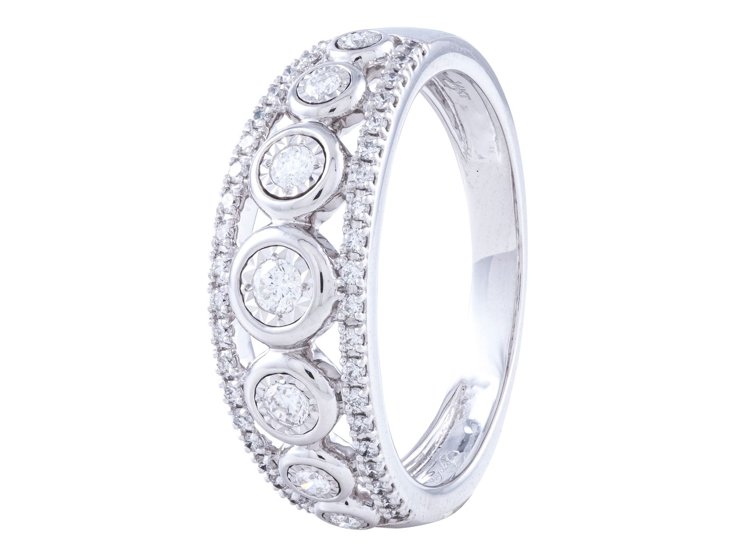 Diamond Ring - 14 KT White Gold
