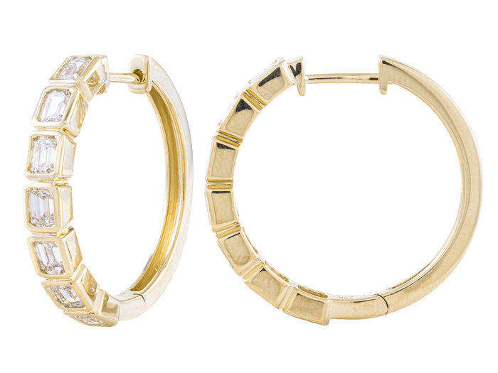 Diamond Earrings - 18 KT Yellow Gold
