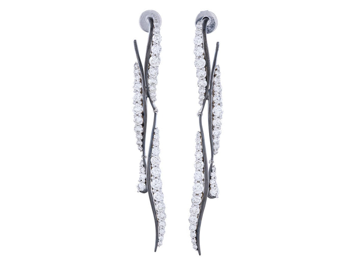 Diamond Earrings - 18 KT White Gold