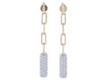 Diamond Earrings - 14 KT White and Yellow Gold