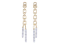 Diamond Earrings - 14 KT Yellow Gold