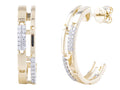 Diamond Earrings - 14 KT Yellow Gold