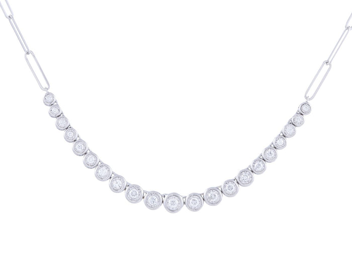 Diamond Necklace - 14 KT White Gold