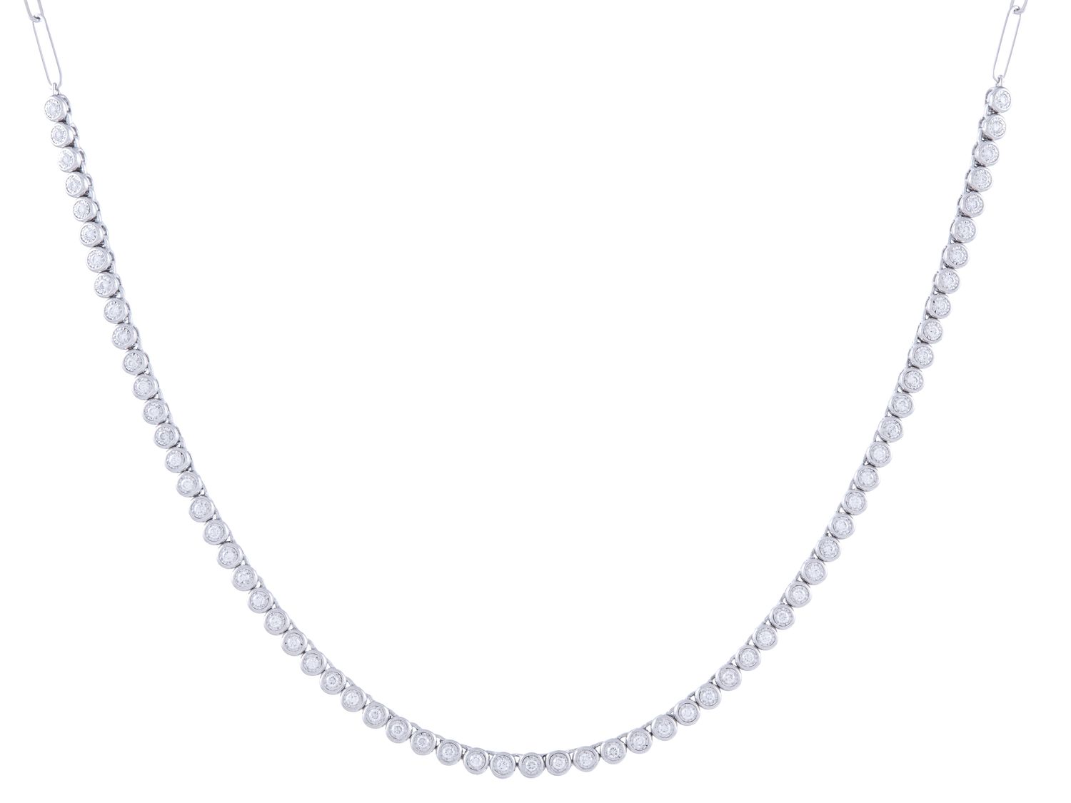 Diamond Necklace - 14 KT White Gold