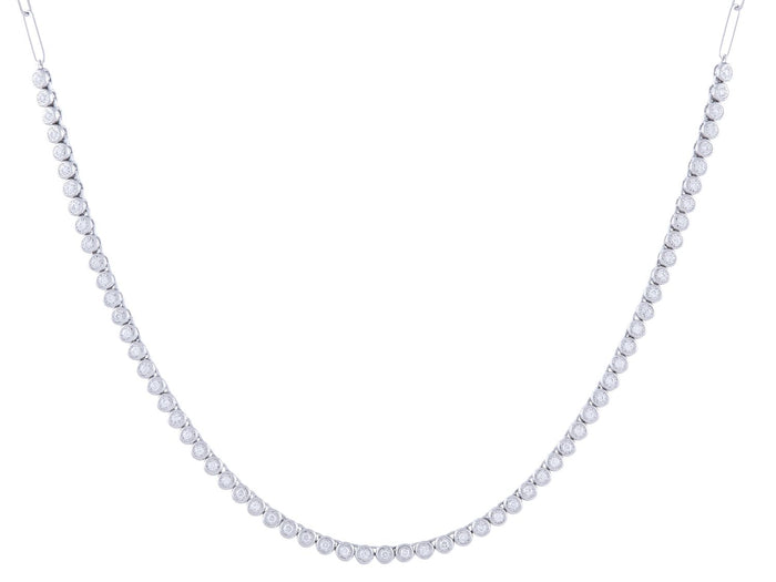 Diamond Necklace - 14 KT White Gold